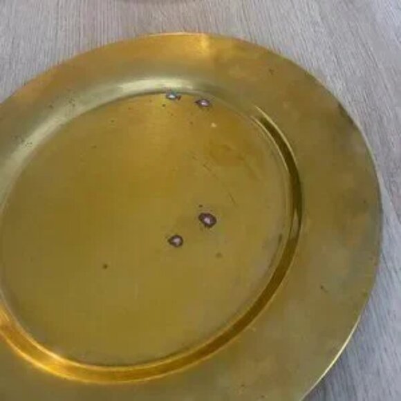 Mid-Century Danish Brass Coaster Dining Plates from Stelton, Set of 8 - Picture 8 of 10